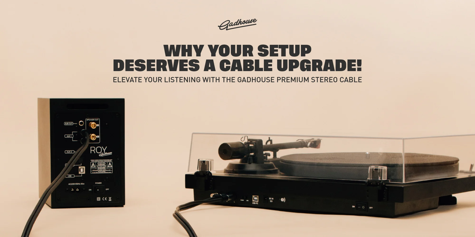 New Gadhouse Premium Stereo Cable designed for turntables and Hi-Fi setups